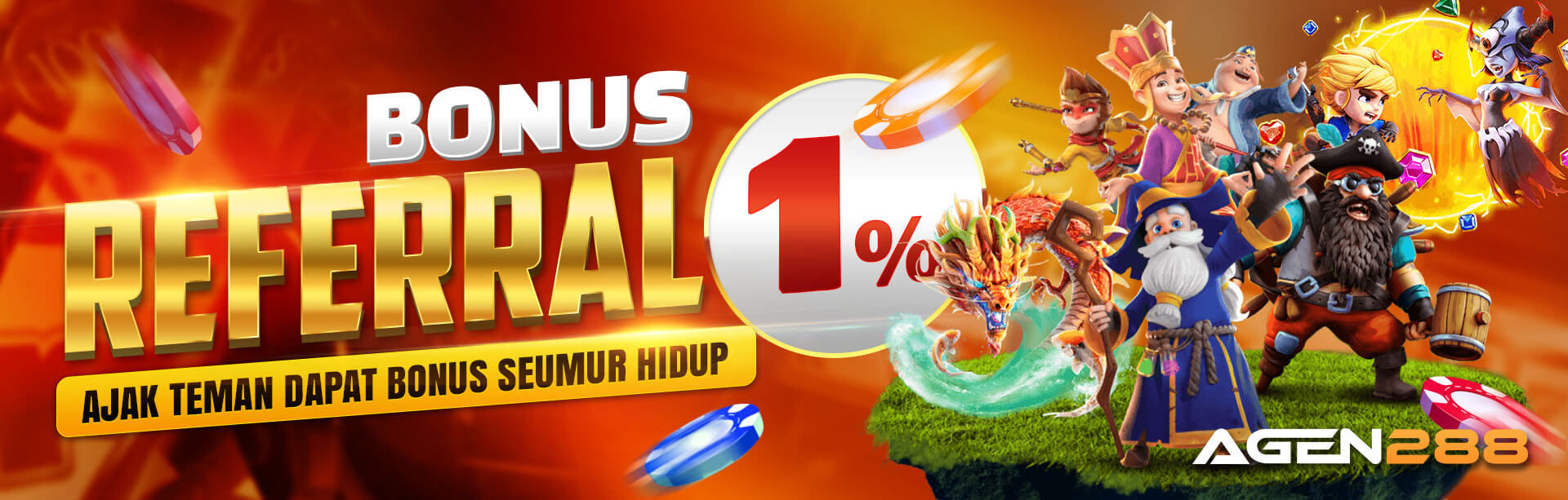 Bonus Referral 1% Agen288